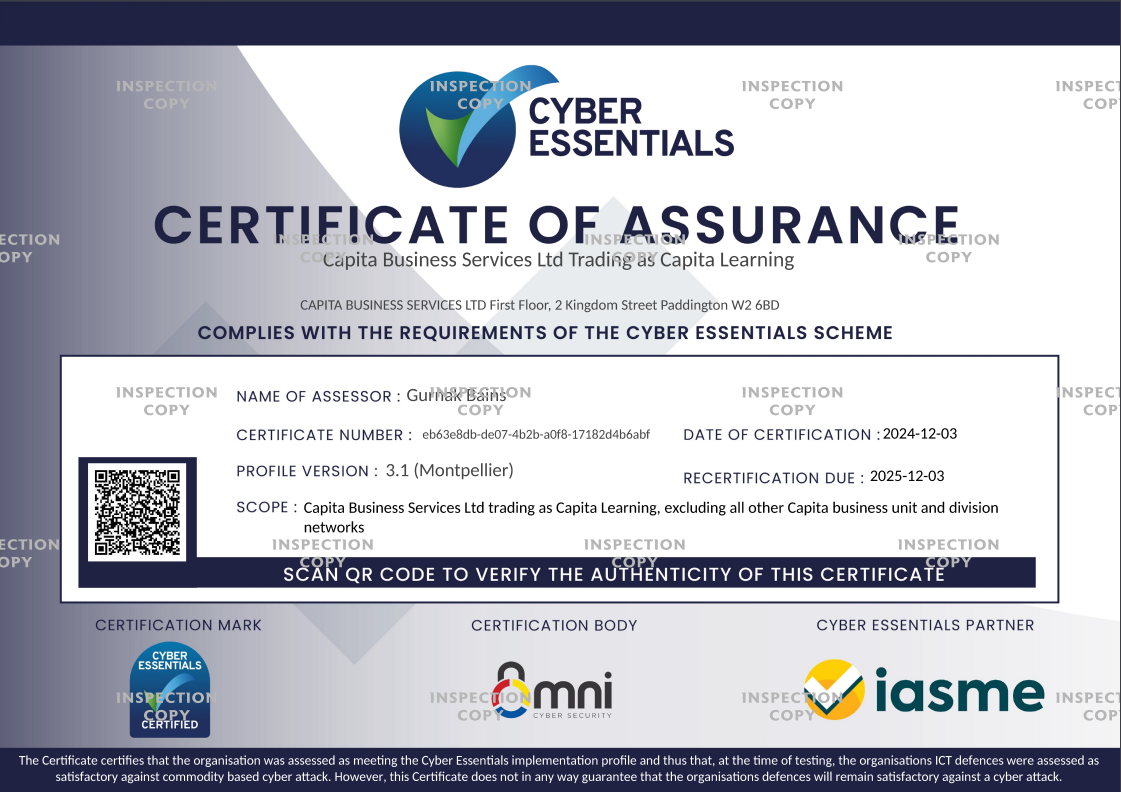 Cyber Essentials Plus Certificate